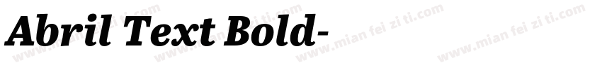Abril Text Bold字体转换